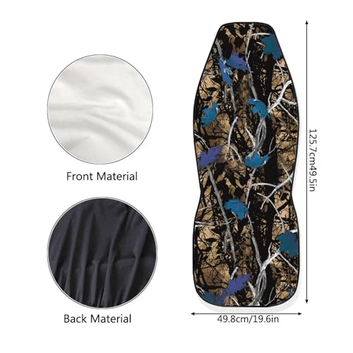 Blue Camo Hunting Seat Covers for Cars Front Seat, Two Pack Front Seat Covers Car Seat Protectors Universal fit SUV Truck Van Sedans Automotive Interior Covers - color: Blue Camo Hunting
