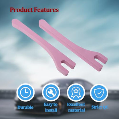 Car Seat Gap Filler, 2PCS Between Seat and Centre Console No Drop Vehicle Gap Plug, Automotive Interior Front Chair Blocker Stop Things from Dropping, Universal for SUV Caravan Truck (Pink) - color: Pink