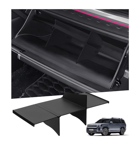 Glove Box Organizer Compatible with Hyundai Santa Fe 2026 2025 2024, Interior Accessories Glove Box Compartment Insert Storage Dividers for 2024-2026 Santa Fe, Black