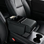5 in 1 Car Center Console Cover, Car Armrest Cover with Cup Holder, Storage Pockets, Tissue Box Slot, Phone Holder, Car Interior Accessories (Black) - color: Black