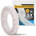 Industrial Strength - 10FT Clear Indoor/Outdoor Adhesive Mounting Tape - Self Mating Reclosable Fastener Compatible with 3M SJ3550 / SJ3560 Dual Lock - size: 10 FT, style: Clear