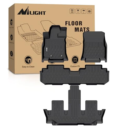 Nilight TPE Floor Mats for Subaru Ascent 7 Seater 2nd Row Bucket Seat 2019 2020 2021 2022 2023 2024 2025 2026 All Weather Custom Fit Heavy Duty Floor Liners - color: 2019-2026 Ascent 7 Seat Bucket Seat