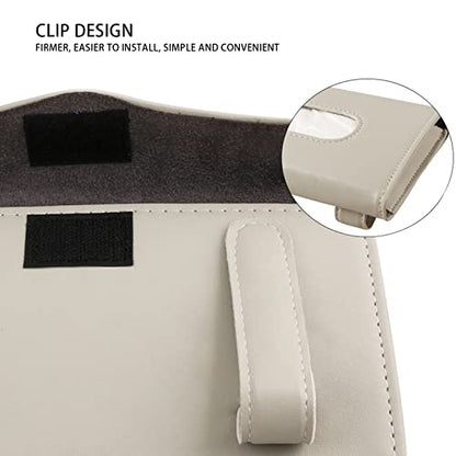 Khaki Car Tissue Refill Holder for Sun Visor, Hanging Tissue Clip, PU Leather - color: Classical Style, Khaki