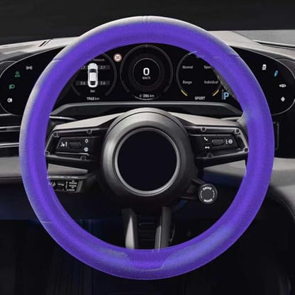 Car Steering Wheel Cover, Silicone Non-Slip Steering Wheel Protector, 13/14/15/16 inch Ultra Thin Steering Wheel Protective Covers for Women Men, Universal Vehicle Accessoriess (Purple) - color: Purple