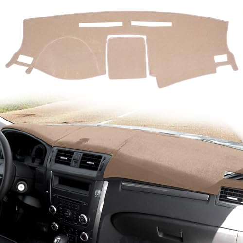 Dashboard Cover Dash Cover Mat Pad Carpet Custom Fit for Ford Fusion 2010 2011 2012 (Beige) - color: 2010-2012 Beige