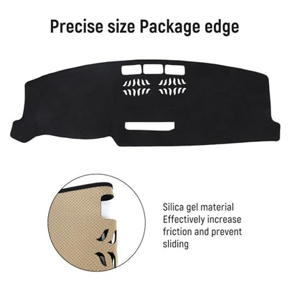 Dashboard Cover Mat for Mazda 2017-2025 2026 CX-5 CX5 Accessories (Without HUD) Black Flannel Material Anti-Slip Dash Cover Mat Sunshade Glare UV Rays Protector - size: for Mazda 2017-2026 CX-5