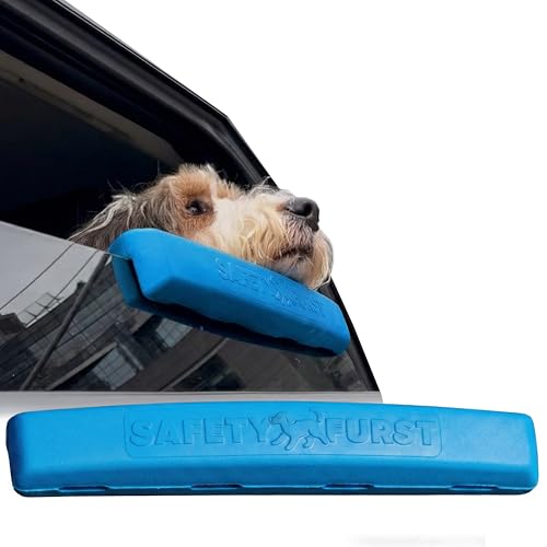 Whiffie Cushion™ - Patented Dog Car Window Chin Rest - Premium XL EXTRALIGHT® Foam, Universal Fit, Waterproof & Easy-Clean - Handcrafted in Canada - 15.5", Baja Blue - color: Baja Blue, size: 2x Pack