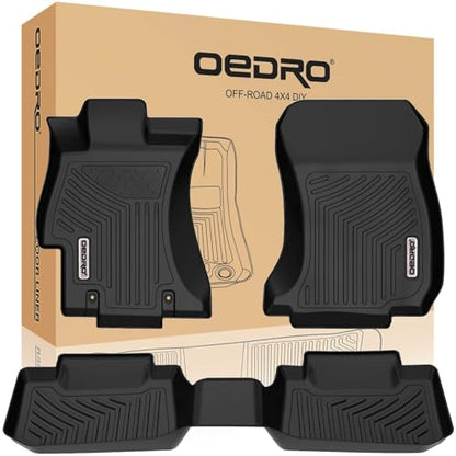 OEDRO Floor Mats Compatible with 2016-2017 Subaru Crosstrek, 2012-2016 Impreza, 2015-2021 WRX/WRX STi, 2013-2015 XV Crosstrek (Subaru/XV/Crosstrek/only), 1st and 2nd Row Floor Liners Black - size: 2016-2017, style: 1st & 2nd Row
