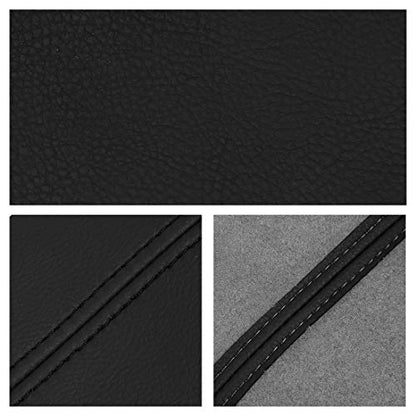 X AUTOHAUX Pair Synthetic Leather Car Front Door Panels Armrest Cover Black for Honda Civic 2006-2011 Sedan - color: Black