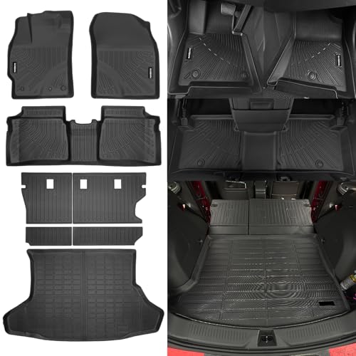 Naibeve Floor Mats for 2010-2014 Toyota Prius - All Weather Custom for Toyota Prius Floor Mats & Cargo Mat & Backrest Mats Waterproof Interior Accessories - size: 2)Prius|2010-2014
