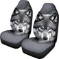Pehede Car Seat Cover Grey Wolf Front for Cars, Easy to Install Cover Set, Accessories Auto Trucks Van SUV,2 Packs - color: Multi17