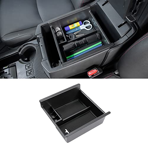 Center Console Organizer Compatible with Toyota 4Runner Accessories 2010-2024 and Kia Telluride (2020-2024), Insert ABS Black Materials Tray, Armrest Box Secondary Storage