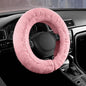 Road Comforts Steering Wheel Cover, Fluffy Car Wheel Covers for Women/Girls/Ladies，Soft Wool Fur Steering Wheel Protector, Universal 14 1/2 inches to 15 inches - Pink - color: Pink