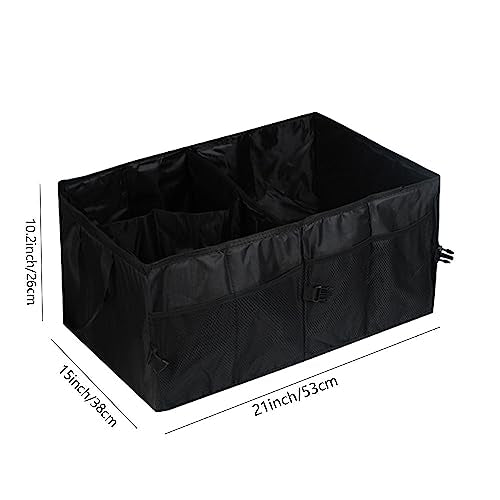 Trunk Organizer Car Basket Storage Tote Organizer Small Black Collapsible Snack Bins for Car SUV Sedan