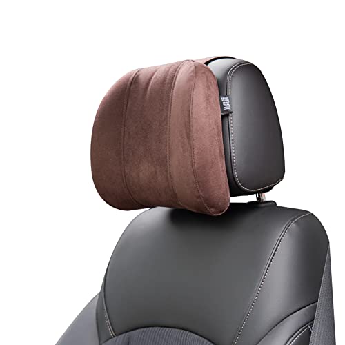 Car Headrest Pillow –Premium Memory Foam Ergonomic Car Pillow for Head Support & Comfort, Soft Washable Cover, Ideal for Long Drives and Travel | Memory Foam, Neck Rest, Ultimate Comfort and Support, For Driving and Travel - color: Brown, size: 10.5in*9.5