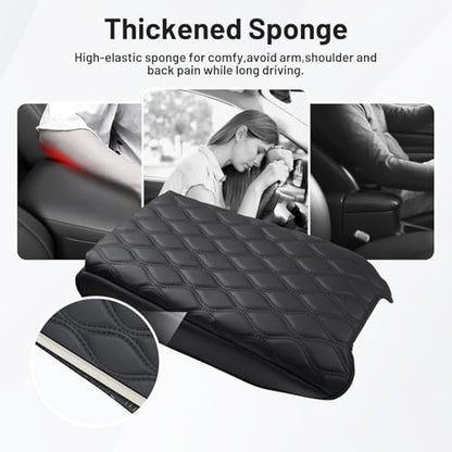 Autorder Center Console Cover for Nissan Pathfinder 2022-2025 2026 Accessories Armrest Cushion Cover Nappa Leather Middle Console Covers Pathfinder Console Cushion Pad Anti-Scratch - size: 22-25 Nissan Pathfinder