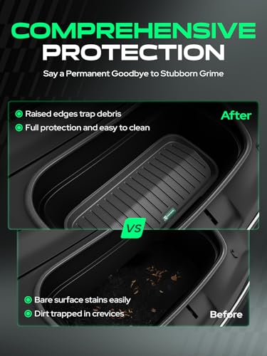 YHTAUTO Front Trunk Mat Cargo Liner Compatible with Tesla Model Y Juniper 2025 2026, TPE Floor Liners All Weather Custom Fit, Black - style: Front Trunk Mat
