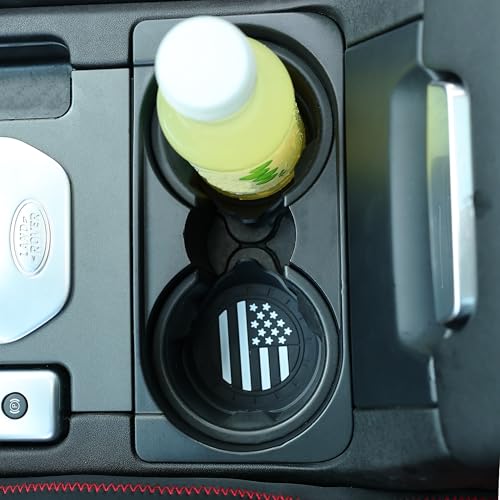 Car Cup Coaster Universal Non-Slip Silicone Cup Holder Insert Car Interior Accessories for Drink American Flag US Flag 2 Pack Black - color: Black American Flag, size: 2 Pack