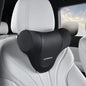 Coverado Car Headrest Pillow, Ergonomic Memory Foam Car Neck Pillow for Driving Seat with Adjustable Strap, Soft PU Leather Breathable Removable Cover Neck Support for Neck Pain Relief - Black