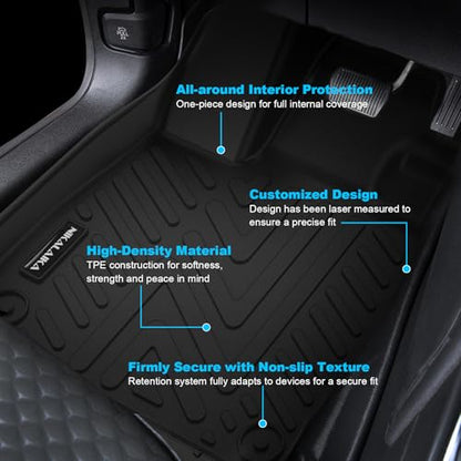 Floor Mats & Cargo Liner & Backrest Mat for 2024 2025 2026 Chevrolet/Chevy Trax All Weather Protection TPE Rubber Full Set Automotive Floor Liners Accessories, Odorless Anti-Slip, Black - size: Full Set Mats for 2024 2025 2026 chevy trax