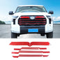 Aunginsy Car Front Bumper Grille Trim Sticker Fit Toyot@a Tundra 2022-2024 Truck Real Carbon Fiber Front Lip Bumper Upper Grill Molding Strips Decorative Cover Protect Sticker Exterior Accessories - size: Front Bumper Grille Trim Sticker