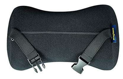Goodyear Ergonomic Car Neck Pillow, Soft Memory Foam Headrest Pillow for Driving, Breathable & Removable Cover, Car Seat Headrest Cushion with Adjustable Strap, Neck Pain Relief, Grey - color: Grey