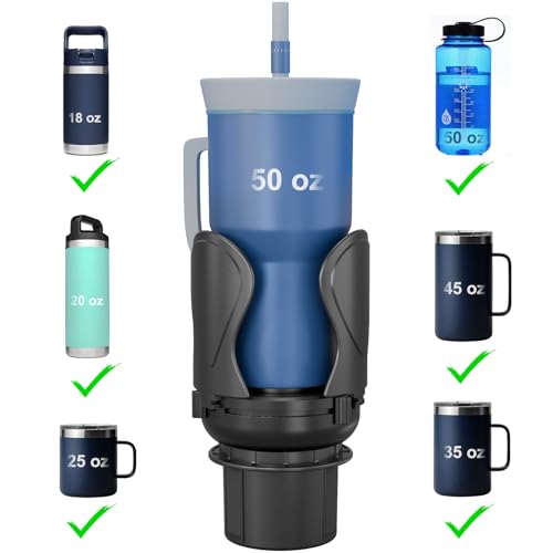 Car Cup Holder Expander, Cup Holder Extender Adapter with Expandable Arm and Adjustable Base, Compatible with Yeti Ramblers, Hydro Flasks, Stanley, Owala Most Coffee Mugs Bottles & Cups (CUP-T-1pack) - size: CUP-T-1pack