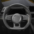 Suede Thin Car Steering Wheel Cover, 2 Piece, Suitable for Round and D Shaped Steering Wheels, Black - color: Black, size: 2pcs: Fits Round/D-Shaped Steering Wheels