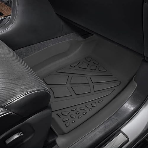KARPAL Floor Mats for 2001-2007 Chevy Silverado/GMC Sierra 1500/2500/3500 (Only Fit Extended Cab Classic Body Style), All-Weather TPE Custom Fit Floor Liners Car Accessories - style: 2001-2007 | For Chevy Silverado Extended Cab| 1st & 2nd Row