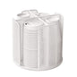 Cup and Lid Organizer Cup Dispenser Coffee Cup Organizer Paper Cup Holder Rotating for Bathroom, Restaurant, Break Room, Coffee Station, Bar, Buffet, Kitchen Cabinet, Countertop,4 Compartment - color: White