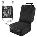 Dog Car Seat Cover, Waterproof & Scratch Proof Car Seat Protector with Side Flaps, Nonslip Front Car Seat Covers with Elastic Net Barrier, Universal Dog Mat for Cars, SUVs, Trucks (Black) - color: Black