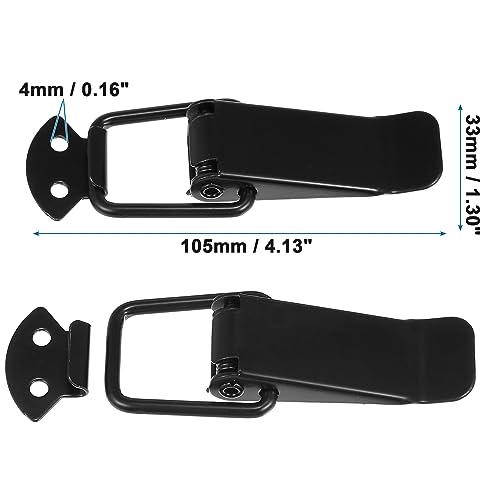 X AUTOHAUX Universal Car Bumper Security Hook Lock Clips Quick Release Hook Clips for Car Trunk Quick Release Fasteners for Trunk Bumpers Fenders 105x33mm 2pcs