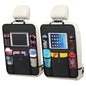 2 PCS Car Backseat Organizer, Multifunctional Seat Back Organizers with Touch Screen Tablet Holder, Waterproof Oxford Seat Back Storage Bag Kick Mats for Most Vehicles