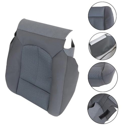 NLQR Driver Side Bottom Cloth Seat Cover & Replacement Seat Cushion Foam Pad Compatible with Ford F150 2011 2012 2013 2014 - color: Gray