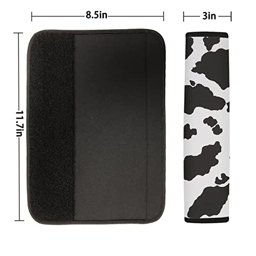 Dreaweet Automotive Seat Belt Pads, Car Safety Seatbelt Shoulder Pads Cover, 2 Packs, Stylish Cow Print, Universal Car Accessories - color: Cow