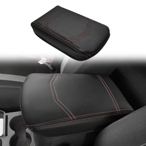 Center Console Armrest Cover Fit for Ford Maverick 2022-2025 2026 Accessories, Comfort Armrest Pad Console Lid Cushion Vegan Leather Regular Thick (Black) - size: 6) 22+ |Maverick| Black, Regular