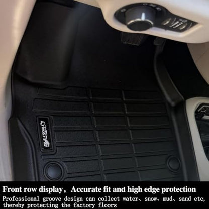 Floor Mats for Ford Expedition & Expedotion MAX 2018-2025 2026 (Only Fit 8 Seats / 2nd Row Bench Seat) with Cargo Liners,TPE All Weather Protection Floor Liners with Trunk Mat Covering The Backrest - size: 18-26丨8seat Expedition&MAX full mat