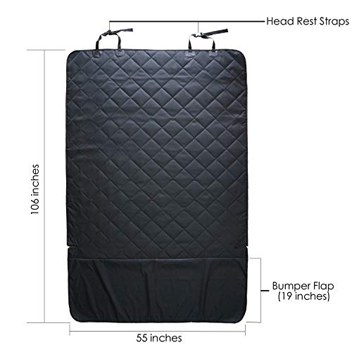 Pet Cargo Liner Cover for Dogs SUV Cars Waterproof Non Slip Universal Fit with Bumper Flap Extra Large