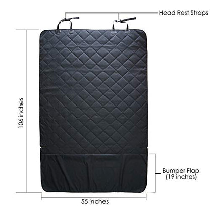 Pet Cargo Liner Cover for Dogs SUV Cars Waterproof Non Slip Universal Fit with Bumper Flap Extra Large