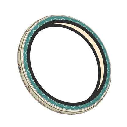 Western Steering Wheel Cover Cute Universal 15 Inch Car Accessories Protector for Women Fit Auto SUV Sedan Vans Trucks - color: Native Indian Western Tribal