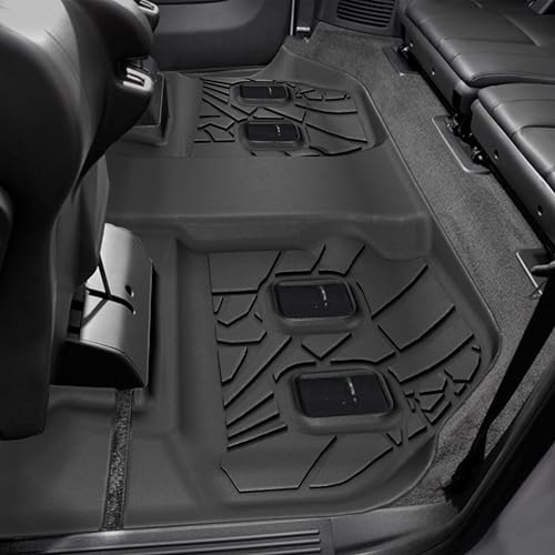 KARPAL Floor Mats for 2015-2020 Chevy Suburban & GMC Yukon XL (Not for Yukon) with 2nd Row Bucket Seats (7seats), All-Weather TPE Custom Fit Floor Liners Car Accessories - style: 2015-2020 | For Chevy Suburban | Combo Set