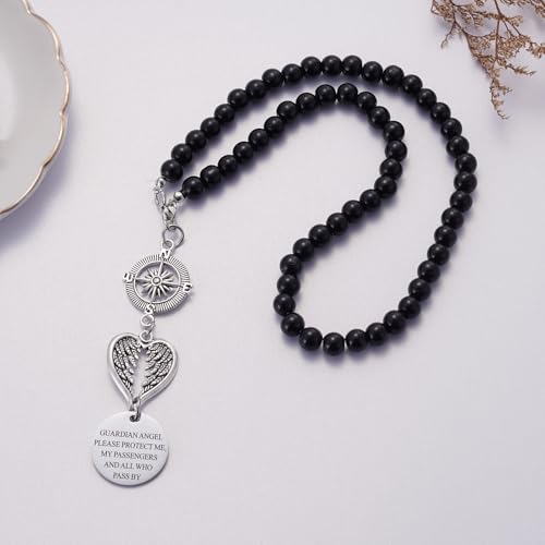 Guardian Angel for Car, Please Protect Me and My Passengers - Rear View Mirror Charm, New Driver Gift, Safe Travels Driving Gift, Car Decor, Protection Charm