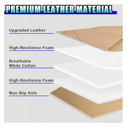 Luxury Faux Leather Car Seat Cover - Anti-Slip Waterproof Drive Seat Cushion Car Front Bottom Seat Cover with Storage Pocket - Universal Full Wrap Seats Protector for Cars SUV Trucks (Beige) - color: Beige