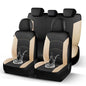 HChengkikz Car Seat Covers Full Set, Waterproof Neoprene Car Seat Covers, Airbag Compatible, Universal Automotive Seat Covers for Most Sedans, SUVs, Trucks (Black + Beige) - color: Black Beige, size: Full Set