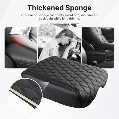 Autorder Center Console Cover for 2021-2026 Ford F150 F-150 Accessories Armrest Cushion Cover Leather Middle Console Pad Anti-Scratch Armrest Pad for Pet(Bucket Seat Only) - size: 2021-2026 Ford F150 with Bucket Seat