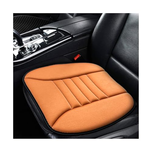 Car Seat Cushion, Breathable Driver Seat Protector with 1.2" Thick Comfortable Memory Foam, Universal Non-Slip Chair Pillow Pressure Relief Cushion Pad for Car Home Office (Orange) - color: Orange
