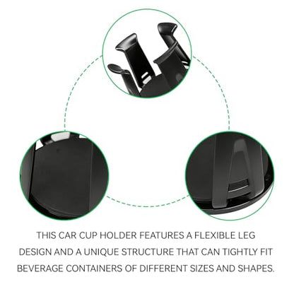 Car Cup Holder Expander, Adjustable Vehicle Energy Drink Holder Insert with Adaptive Clamping Arm Automotive Cups Holders Adapter for Car Slim Cans, Bottle Water Cups, Adhesive Drink Storage Rack