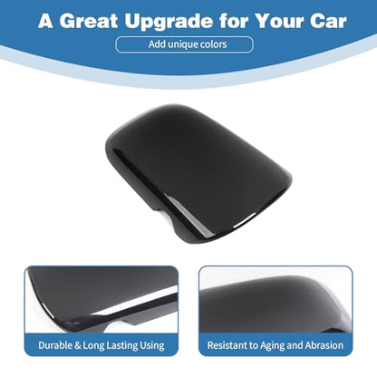 for Mustang Center Console Armrest Cover Trim Fit for Ford Mustang 2015+ Black Interior Accessories 1pc