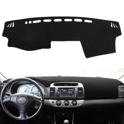 Dash Cover Mat Custom Fit for Toyota Camry 2002 2003 2004 2005 2006 with Cutout for Sensors and Dash Speakers, Dashboard Cover Pad Carpet (02-06 Black) J40 - color: 02-06 black