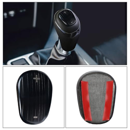 Auto Car Gear Shift Knob Cover Sticker Stainless Steel for Chevrolet Equinox 2018-2020 Black